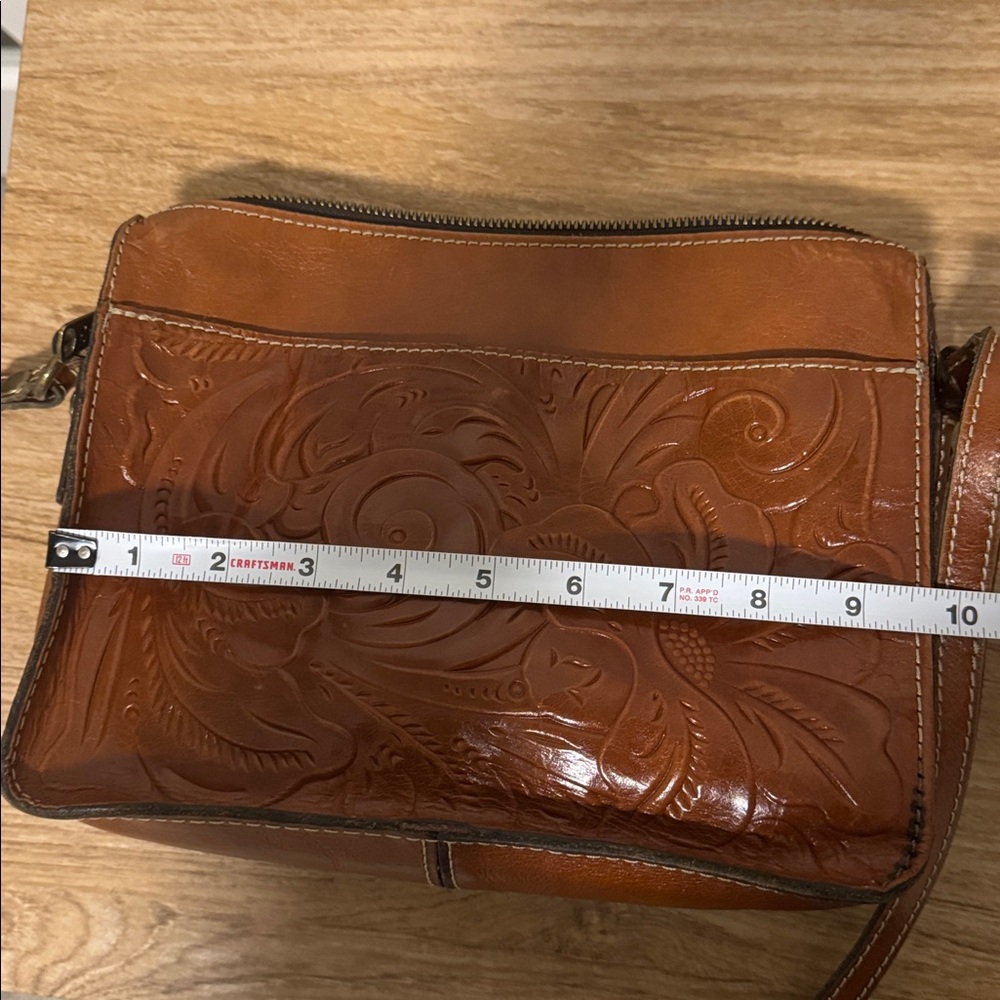 Patricia Nash Brown Tooled Leather Crossbody Bag - Picture 7 of 16